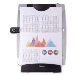 Fellowes Office Suites Desktop Copyholder With Memo Board, 150 Sheet Capacity, Plastic, Black/Silver -Office Supplies Shop 0039002cbfb4321a7ffef66664688a67ed
