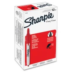 Sharpie Retractable Permanent Marker, Fine Bullet Tip, Red -Office Supplies Shop 00fa1c1dce33270f0c76faed58df8bae2e