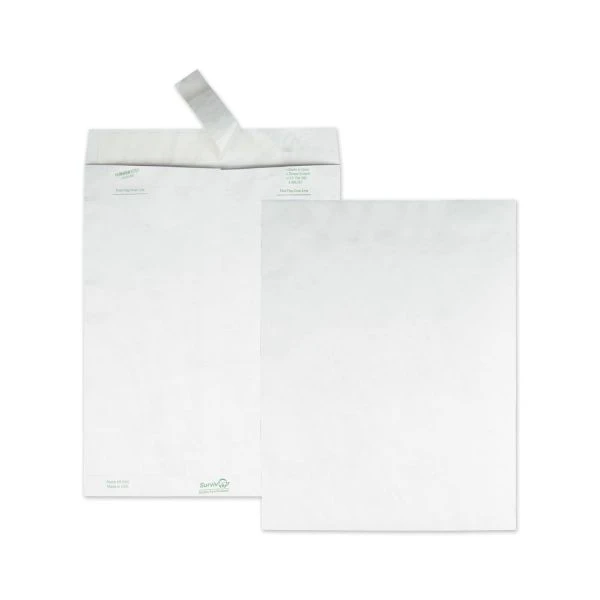 Survivor Lightweight 14 Lb Tyvek Catalog Mailers, #13 1/2, Square Flap, Redi-Strip Adhesive Closure, 10 X 13, White, 100/Box 3 Survivor Lightweight 14 Lb Tyvek Catalog Mailers, #13 1/2, Square Flap, Redi-Strip Adhesive Closure, 10 X 13, White, 100/Box