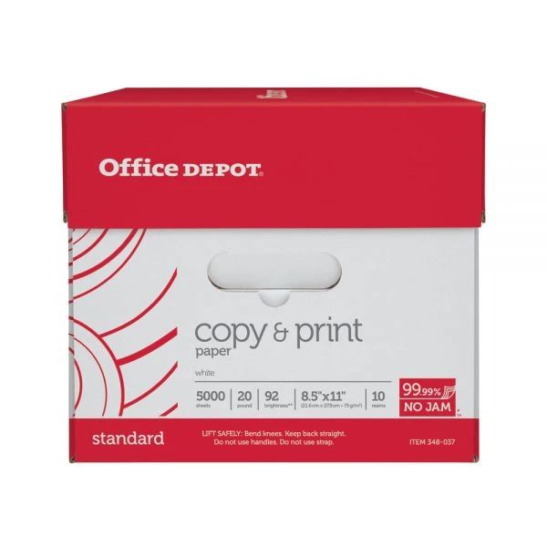 Multi-Use Printer & Copier Paper, Letter Size (8 1/2" X 11"), 5000 Total Sheets, 92 (U.S.) Brightness, 20 Lb, White, 500 Sheets Per Ream, Case Of 10 Reams 4 Multi-Use Printer & Copier Paper, Letter Size (8 1/2" X 11"), 5000 Total Sheets, 92 (U.S.) Brightness, 20 Lb, White, 500 Sheets Per Ream, Case Of 10 Reams - Image 2