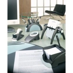 Durable VISIFIX Flip Rotary Business Card File, Holds 400 2.88 X 4.13 Cards, 8.75 X 7.13 X 8.06, Plastic, Black/Silver -Office Supplies Shop 029a652b6088413b425f81f11a5c97c5a1