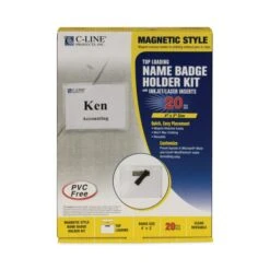 C-Line Magnetic Name Badge Holder Kit, Horizontal, 4w X 3h, Clear, 20/Box -Office Supplies Shop 0316c59b6eb2ff3232ad01caef1553b045