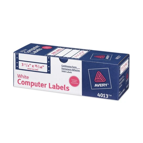 Avery Dot Matrix Printer Mailing Labels, Pin-Fed Printers, 0.94 X 3.5, White, 5,000/Box 9 Avery Dot Matrix Printer Mailing Labels, Pin-Fed Printers, 0.94 X 3.5, White, 5,000/Box - Image 7