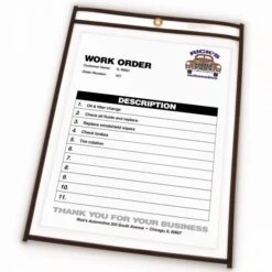 C-Line Shop Ticket Holders, Stitched, Both Sides Clear, 50 Sheets, 8.5 X 11, 25/Box -Office Supplies Shop 03b6d17748061fedcee8105e9330f4e11d