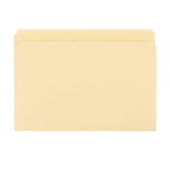 Manila File Folders, 3/4" Expansion, Straight Cut, Letter Size, Pack Of 100 Folders