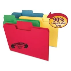 Smead SuperTab Colored File Folders, 1/3-Cut Tabs: Assorted, Letter Size, 0.75" Expansion, 14-pt Stock, Assorted Colors, 50/Box -Office Supplies Shop 044a0b618ff910c83b330e3c560fb14d1d