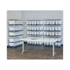 Bankers Box STOR/FILE Medium-Duty Letter/Legal Storage Boxes, Letter/Legal Files, 12.75" X 16.5" X 10.5", White/Blue, 4/Carton -Office Supplies Shop 05a2d93549b1bd758f4a90abe34905a465