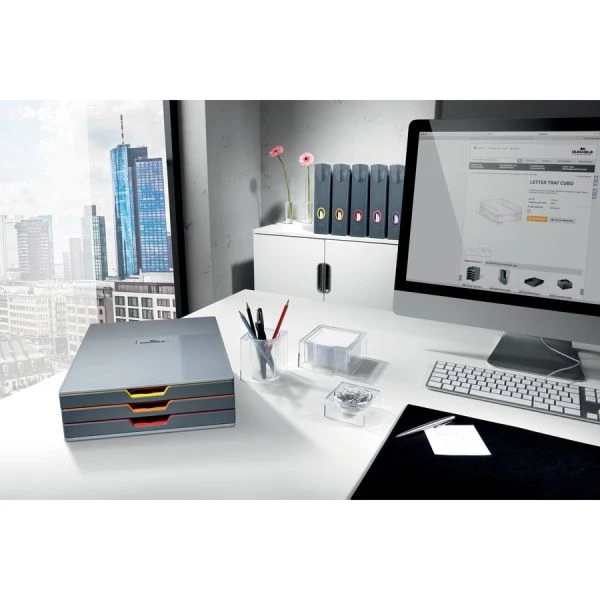 DURABLE VARICOLOR Magazine Rack Set, Gray/Multicolor - 5 Pack 9 DURABLE VARICOLOR Magazine Rack Set, Gray/Multicolor - 5 Pack - Image 7