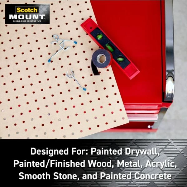 Scotch Permanent Heavy-Duty Interior/Exterior Mounting Tape, Holds Up To 5 Lbs, 1 X 450, Gray 14 Scotch Permanent Heavy-Duty Interior/Exterior Mounting Tape, Holds Up To 5 Lbs, 1 X 450, Gray - Image 12