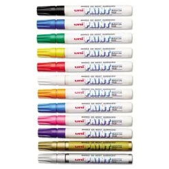 Sanford Uni-Paint Permanent Marker, Medium Bullet Tip, Assorted Colors, 12/Set