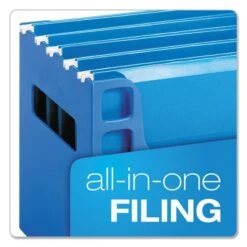 Pendaflex Desktop File With Hanging Folders, Letter Size, 6" Long, Blue -Office Supplies Shop 086a0bd50b89fd6ffab070d0bc5166b932