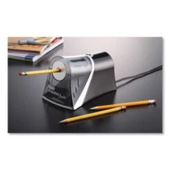 Westcott IPoint Evolution Axis Pencil Sharpener, AC-Powered, 4.25 X 7 X 4.75, Black/Silver -Office Supplies Shop 088cec62b105050392cb26a58354404343
