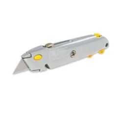 Stanley Quick-Change Utility Knife With Retractable Blade And Twine Cutter, 6" Metal Handle, Gray, 6/Box 9 Stanley Quick-Change Utility Knife With Retractable Blade And Twine Cutter, 6" Metal Handle, Gray, 6/Box -Office Supplies Shop 097697e00c0b431acf816934b102c5269c