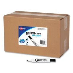 Avery MARKS A LOT Desk-Style Dry Erase Marker, Broad Chisel Tip, Black, 200/Box (24445) -Office Supplies Shop 0a433efadef640481bfd8e29ca2b740121