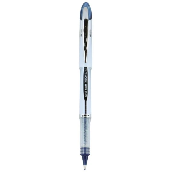 Uniball Vision Elite Liquid Ink Rollerball Pens, Bold Point, 0.8 Mm, White Barrel, Blue/Black Ink, Pack Of 12 6 Uniball Vision Elite Liquid Ink Rollerball Pens, Bold Point, 0.8 Mm, White Barrel, Blue/Black Ink, Pack Of 12 - Image 4