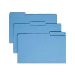 Smead Colored File Folders, 1/3-Cut Tabs: Assorted, Legal Size, 0.75" Expansion, Blue, 100/Box -Office Supplies Shop 0d52d741e15b1acbd867f6b57c1bf3f032