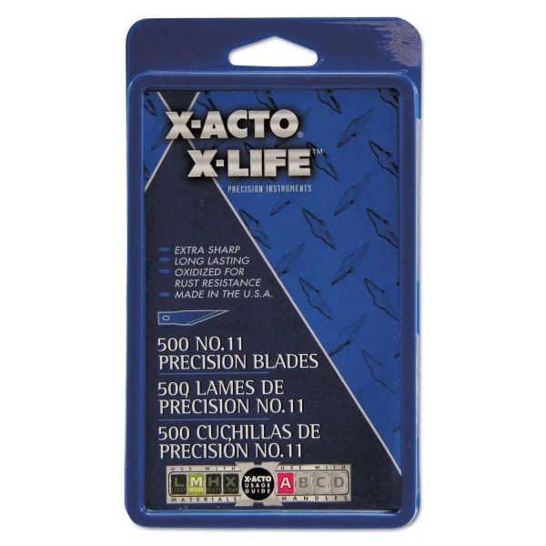 X-ACTO No. 11 Bulk Pack Blades For X-Acto Knives, 500/Box 3 X-ACTO No. 11 Bulk Pack Blades For X-Acto Knives, 500/Box