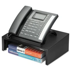 Fellowes Designer Suites™ Telephone Stand, 13 X 9 1/8 X 4 3/8, Black Pearl