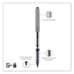 Uniball VISION Roller Ball Pen, Stick, Fine 0.7 Mm, Majestic Purple Ink, Gray Barrel, Dozen -Office Supplies Shop 0fc598dd0fcaefc5c0b5b3d412b8c21561