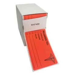 Tabbies Allergy Warning Labels, ALLERGIC TO: PENICILLN, CODEINE, SULFA, 2.5 X 4, Fluorescent Red, 100/Roll -Office Supplies Shop 10d0044ecb4f97cce2c3e2b979c229e2e9