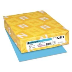 Astrobrights Color Paper, 24 Lb, 8 1/2 X 11, Lunar Blue, 500 Sheets/Ream