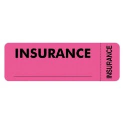 Tabbies Medical Labels For Insurance, 1 X 3, Fluorescent Pink, 250/Roll