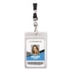 Advantus Resealable ID Badge Holders, J-Hook And 36" Lanyard, Vertical, Frosted 3.68" X 5" Holder, 2.38" X 3.75" Insert, 20/Pack -Office Supplies Shop 11e74df3dfe010e76ed5cd6cfc74ccf25a