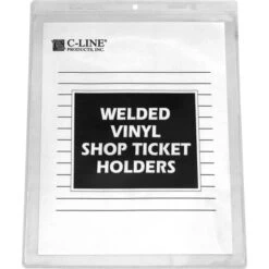 C-Line Clear Vinyl Shop Ticket Holders, Both Sides Clear, 15 Sheets, 8.5 X 11, 50/Box -Office Supplies Shop 12140d03722e98a4aca7311dc1d99a2f9c