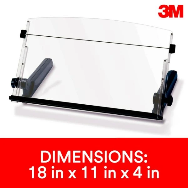3M In-Line Freestanding Copyholder, 300 Sheet Capacity, Plastic, Black/Clear 9 3M In-Line Freestanding Copyholder, 300 Sheet Capacity, Plastic, Black/Clear - Image 7