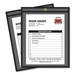 C-Line Shop Ticket Holders, Stitched, One Side Clear, 75 Sheets, 9 X 12, 25/Box