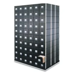 Bankers Box STAXONSTEEL Maximum Space-Saving Storage Drawers, Letter Files, 14" X 25.5" X 11.13", Black, 6/Carton