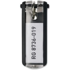 Durable Key Tags For Locking Key Cabinets, Plastic, 1.13 X 2.75, Black, 6/Pack -Office Supplies Shop 163362938433fa8983bb82c7193083a3bc
