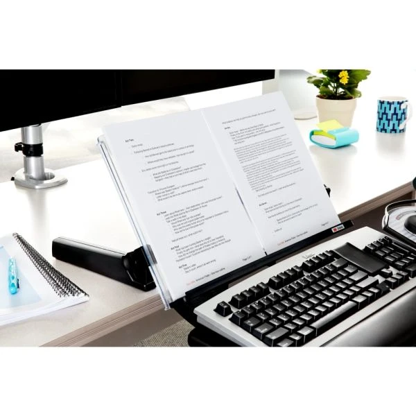 3M In-Line Freestanding Copyholder, 300 Sheet Capacity, Plastic, Black/Clear 12 3M In-Line Freestanding Copyholder, 300 Sheet Capacity, Plastic, Black/Clear - Image 10