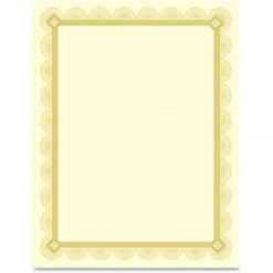 Southworth Premium Foil Certificates, 8 1/2" X 11", 66 Lb, Ivory/Gold Foil Fleur, Pack Of 15 -Office Supplies Shop 17366596afc07e1caa9ffaefb13d74f94b