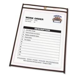 C-Line Shop Ticket Holders, Stitched, Both Sides Clear, 50 Sheets, 8.5 X 11, 25/Box -Office Supplies Shop 1741b87f9e84082e9e3561f1586cf09d16