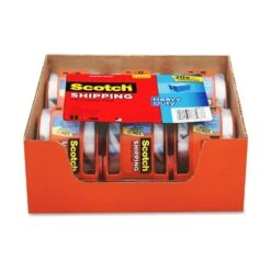 Scotch 3850 Heavy-Duty Packaging Tape With Dispenser, 1.5" Core, 1.88" X 66.66 Ft, Clear, 6/Pack