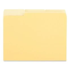 Universal Interior File Folders, 1/3-Cut Tabs: Assorted, Letter Size, 11-pt Stock, Yellow, 100/Box -Office Supplies Shop 17df9b67c1f9a105bc956f659d11179b7b