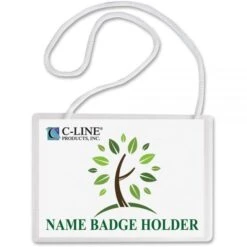 C-Line Specialty Name Badge Holder Kits, 4 X 3, Horizontal Orientation, White, 50/Box -Office Supplies Shop 194019c6900b5875747ba800ca08ae7faa