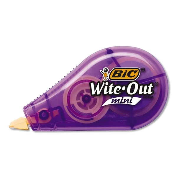 BIC Wite-Out Brand Mini Correction Tape, Non-Refillable, 0.2" X 26.2 Ft, Assorted 6 BIC Wite-Out Brand Mini Correction Tape, Non-Refillable, 0.2" X 26.2 Ft, Assorted - Image 4