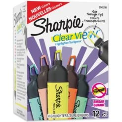Sharpie Clearview Tank-Style Highlighter, Assorted Ink Colors, Chisel Tip, Assorted Barrel Colors, 12/Pack -Office Supplies Shop 1cdb854ff0737fb34450a527354859fa58