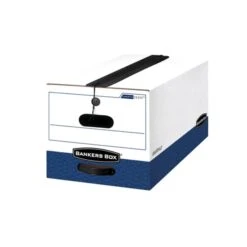 Bankers Box LIBERTY Plus Heavy-Duty Strength Storage Boxes, Letter Files, 12.25" X 24.13" X 10.75", White/Blue, 12/Carton -Office Supplies Shop 1e2d69c41ad6a0fc3301e72f30284ff100