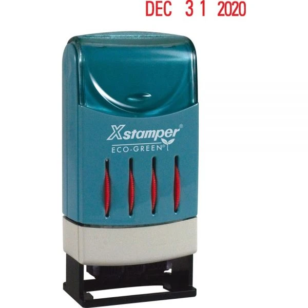 Xstamper ECO-GREEN VersaDater Line Dater, Message Dater, 1 X 0.16, Pre-Inked, Red 5 Xstamper ECO-GREEN VersaDater Line Dater, Message Dater, 1 X 0.16, Pre-Inked, Red - Image 3