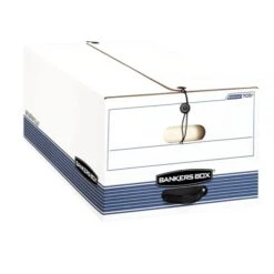 Bankers Box STOR/FILE Medium-Duty Strength Storage Boxes, Legal Files, 15.25" X 24.13" X 10.75", White/Blue, 12/Carton -Office Supplies Shop 20b5f9f2d08427653ed4e7692766d58e7d