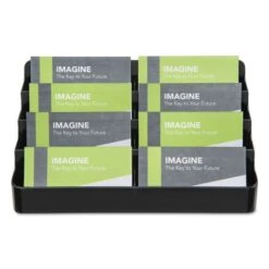 Deflecto 8-Tier Recycled Business Card Holder, Holds 400 Cards, 7.88 X 3.88 X 3.38, Plastic, Black -Office Supplies Shop 219b2b7a148c2f4eb0d25aa1cbe628a7be