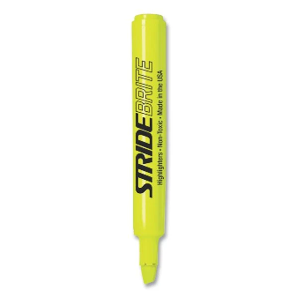StrideBrite Tank Highlighter, Fluorescent Yellow Ink, Chisel Tip, Yellow Barrel, 12/Box 3 StrideBrite Tank Highlighter, Fluorescent Yellow Ink, Chisel Tip, Yellow Barrel, 12/Box