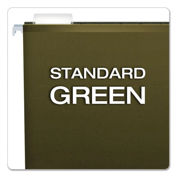 Pendaflex Extra Capacity Reinforced Hanging File Folders With Box Bottom, 2" Capacity, Letter Size, 1/5-Cut Tabs, Green, 25/Box 6 Pendaflex Extra Capacity Reinforced Hanging File Folders With Box Bottom, 2" Capacity, Letter Size, 1/5-Cut Tabs, Green, 25/Box - Image 4