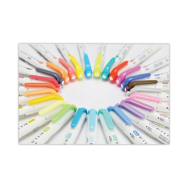 Zebra Mildliner Double Ended Highlighter Variety Pack, Asst Ink Colors, Bold-Chisel/Fine-Bullet Tips, Asst Barrel Colors, 25/Pack 4 Zebra Mildliner Double Ended Highlighter Variety Pack, Asst Ink Colors, Bold-Chisel/Fine-Bullet Tips, Asst Barrel Colors, 25/Pack - Image 2
