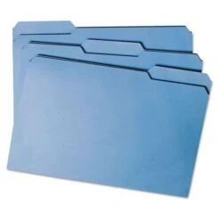 Smead Colored File Folders, 1/3-Cut Tabs: Assorted, Legal Size, 0.75" Expansion, Blue, 100/Box -Office Supplies Shop 22c4496bbc1916ccf18b00f38bc0202c31