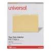 Universal Interior File Folders, 1/3-Cut Tabs: Assorted, Letter Size, 11-pt Stock, Yellow, 100/Box -Office Supplies Shop 23f59b1d4a817340e6cec5ea700830527f