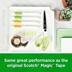 Scotch Magic Greener Tape With Dispenser, 1" Core, 0.75" X 50 Ft, Clear, 6/Pack -Office Supplies Shop 24a9e4e6a66cc4f9effaf1fde99975b9e4
